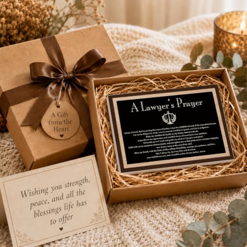 Lawyer Prayer Gift Home Office Book Shelf Table Decor 5.5x7.9Inch (Multicolor 1753 / Wooden sign with iron frame（5.5 x 7.9 inches）)