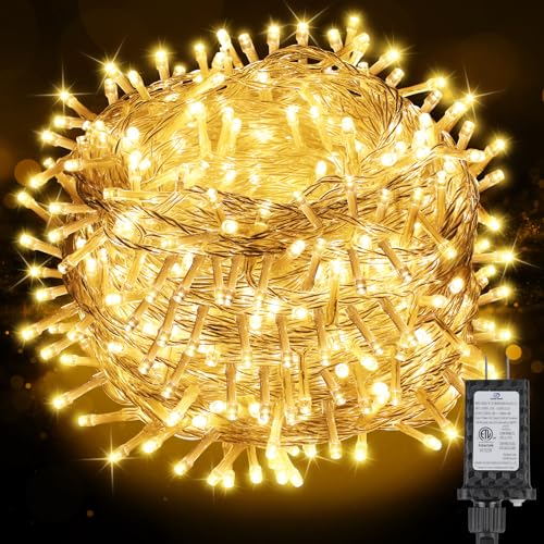 200FT 600LED Christmas Lights Plug in (Warm White / 200FT 600LED)