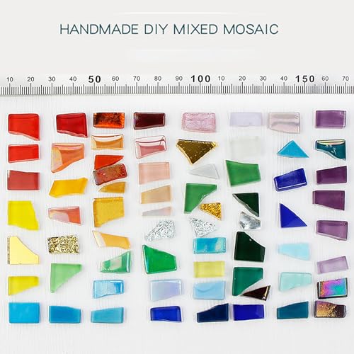 Teal Mixed Irregular Mosaic Glass Pieces (Teal)