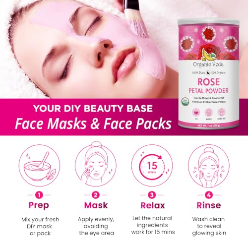 Rose Petals Powder (7 Ounce (Pack of 1))