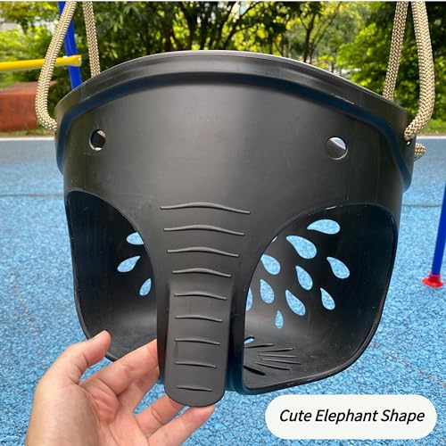 Black High Back Full Bucket Toddler Swing Seat w (Black)