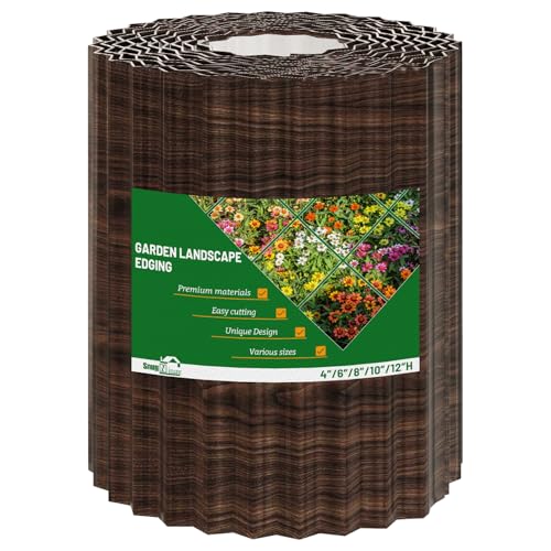 Corrugated Metal Garden Edging (Brown)