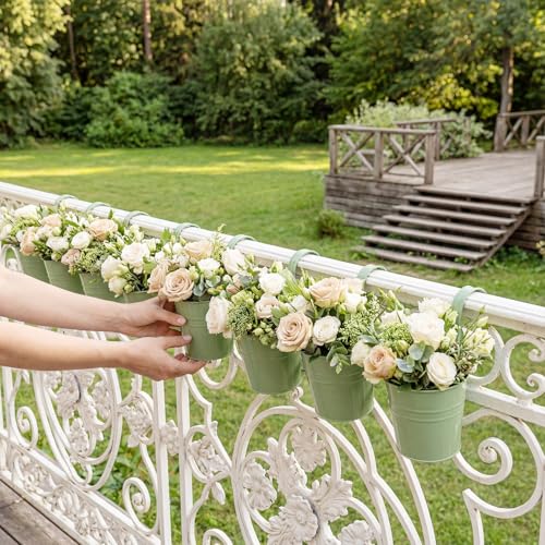 Hanging Flower Pots (Green(5in))