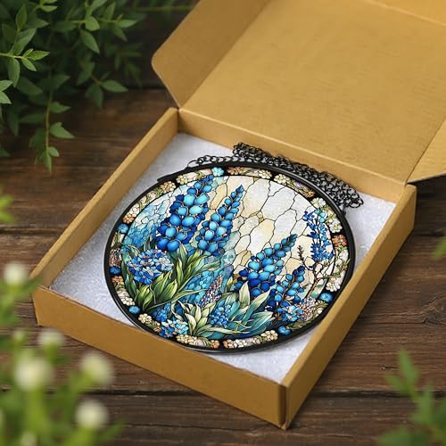 Stained Glass Window Hanging (Bluebonnet)