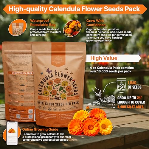 Calendula Seeds Pack 4 oz