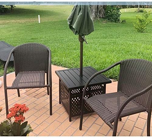 Outdoor Square Metal Small Side Table w (22"x22"(2 PCS))