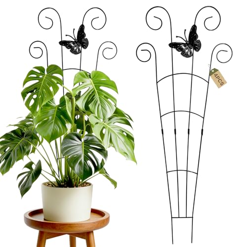 4 Pack 30 Inch Taller Plant Trellis for Potted Climbing Plants Indoor (30inch)