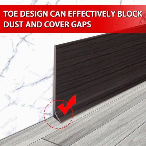 Vinyl Wall Base Rubber Baseboard Molding Trim Self Adhesive 6" Wide