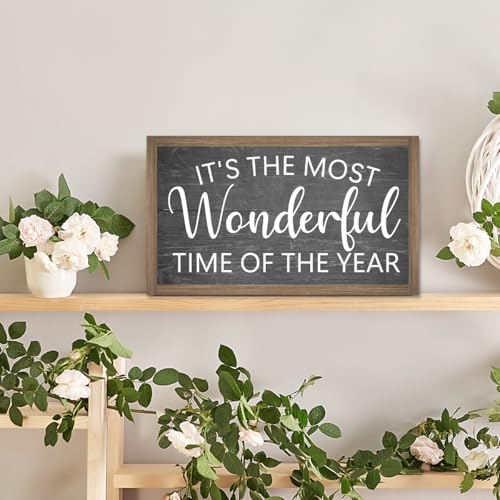 It's The Most Wonderful Time of The Year Wooden Box Sign Desk Decor (It's The Most Wonderful Time)