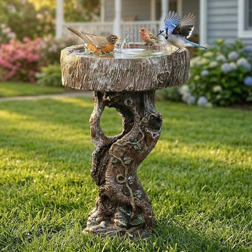 Bird Baths for Outdoor (24.4 inch H)