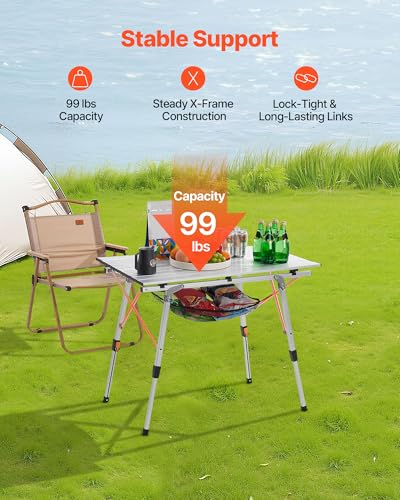 Folding Camping Table (Silver)