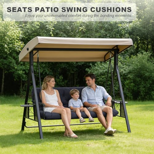 Porch Swing Cushions (Navy Blue / 40x 40 inches)