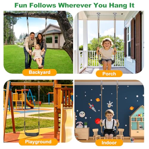 Black Heavy Duty Swing Seat Non (Black U-shape Swing (1 Pack))