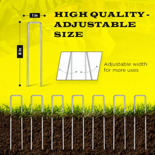 75 Pack x 8 Inch Landscape Staples Galvanised (8 Inch)