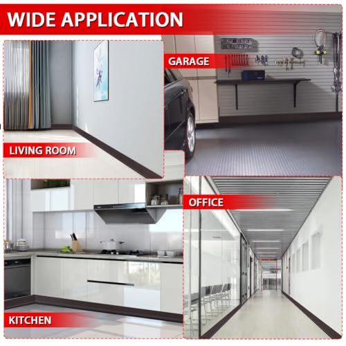 Vinyl Wall Base Rubber Baseboard Molding Trim Self Adhesive 4" Wide