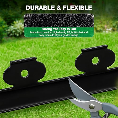 Garden Edging Border (black / 2 Inch x 66FT)