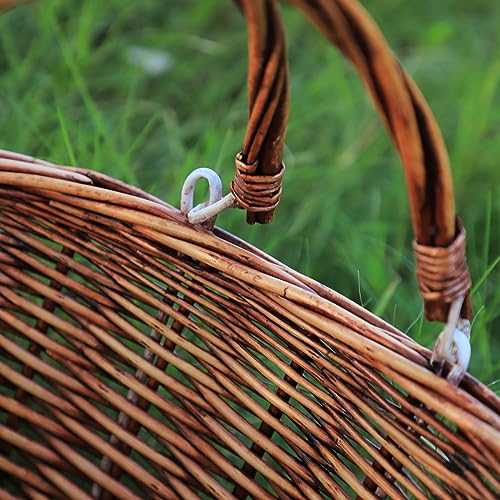 Wicker Picnic Baskets with Handles.Kingwillow