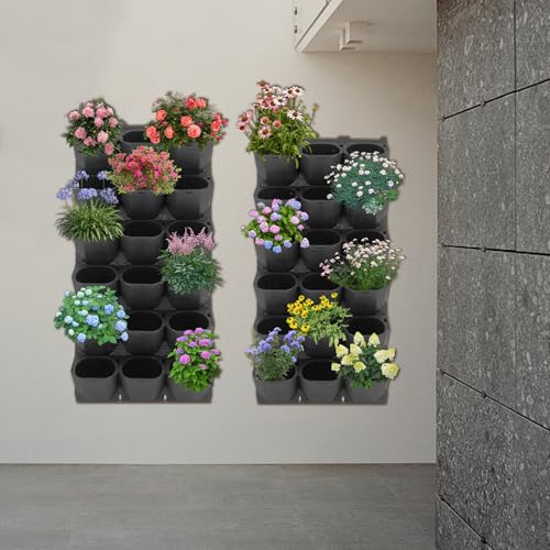 Wall Planter with 36 Pots (Black)