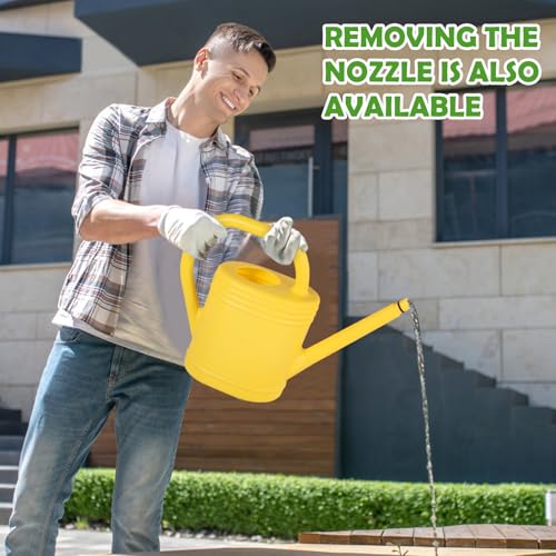 1 Gallon Watering Can for Indoor Plants (Yellow / 1 Gallon)