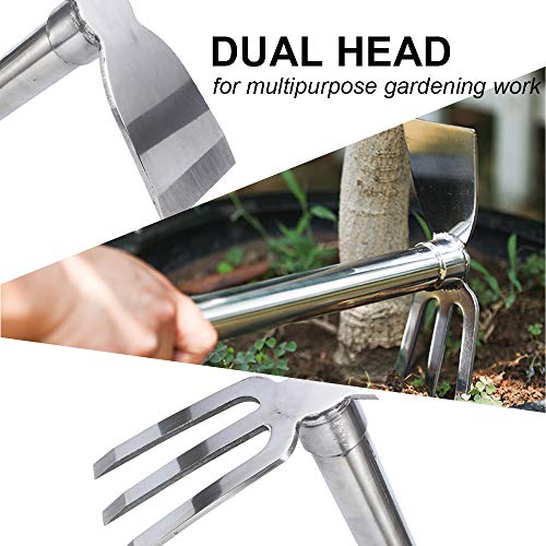 Stainless Steel Garden Hoe Rake Hand Tool (39cm Hoe Rake)