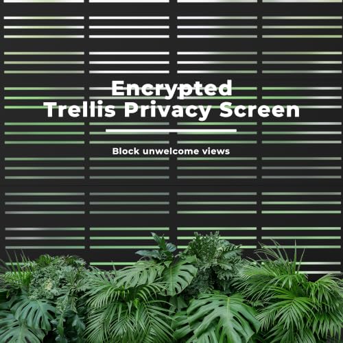 Double Metal Planter Box with Trellis Privacy Screen (Black line / 73"x 47"x 30")
