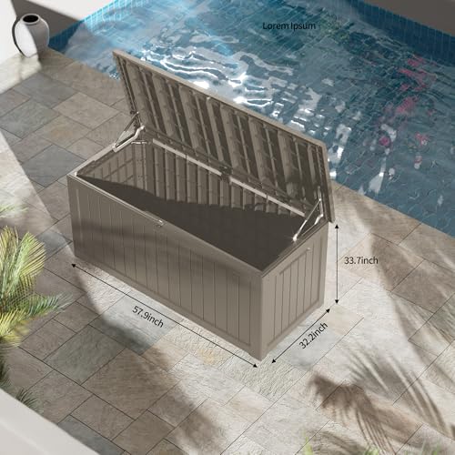 Outdoor Storage Box Waterproof (Grey / 270 Gallon)