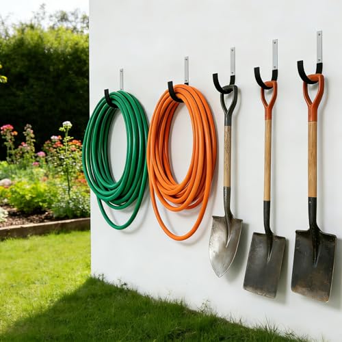 Heavy Duty Steel Garage Hooks (Dark Brown-2PC)