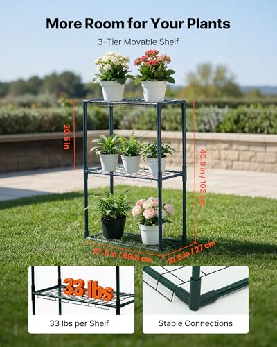 Walk in Greenhouse (Green / 6.5x3.3x6.6 ft)