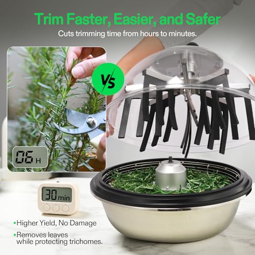 16" Bud Leaf Bowl Trimmer with Clear Dome