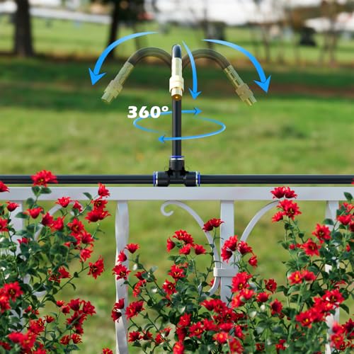 Drip Irrigation System Kit 100 FT with 32 Nozzles (100 ft hose (5/16 in OD, 8mm))
