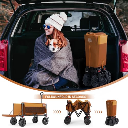 Heavy Duty Beach Wagon with Tailgate (Orange / 250L)
