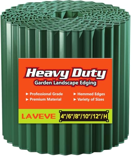 Corrugated Metal Garden Edging 8" x 20Ft (Green)