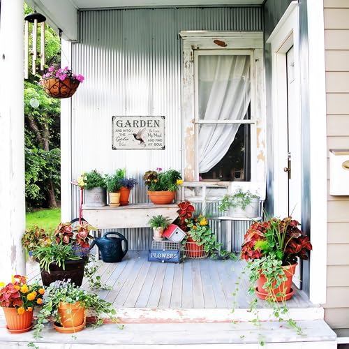 Gardening Gifts Vintage Gardening Signs Into The Garden To Lose My Mind Metal Sign for Home Garden Greenhouse Living Room Bedroom Yard Cottage Outdoor Decor 8X12 Inch