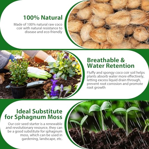 Pack of 5 Organic Coco Coir Bricks (112 Ounce)