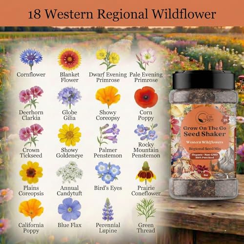 Wildflower Seed Shaker (Western Wildflowers / 2 oz Mini Shaker)