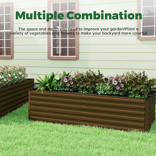 6x3x2ft Outdoor Metal Raised Garden Bed (2 Count)