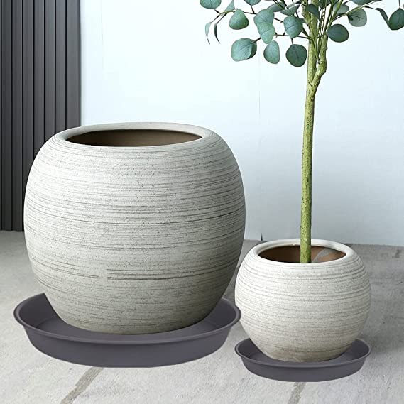 2 Pack of 20 21 inch Plant Saucer Round (21" (2 pack) / Cement)