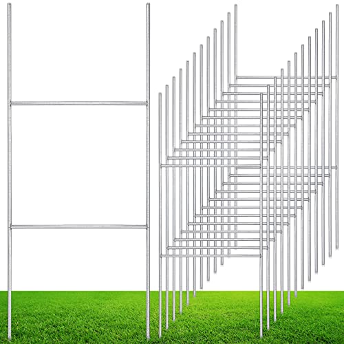 12 Pcs Yard Sign Stakes 16.5'' x 7'' H Frame Wire (12 Count)