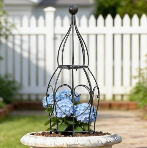 26” Metal Garden Obelisk Trellis Sturdy Support for Climbing Plants (26" x 7")