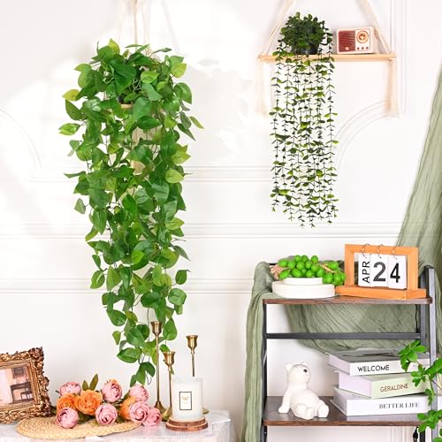 Fake Hanging Plants (Epipremnum Aureum / 2Pcs Plants with Pot)