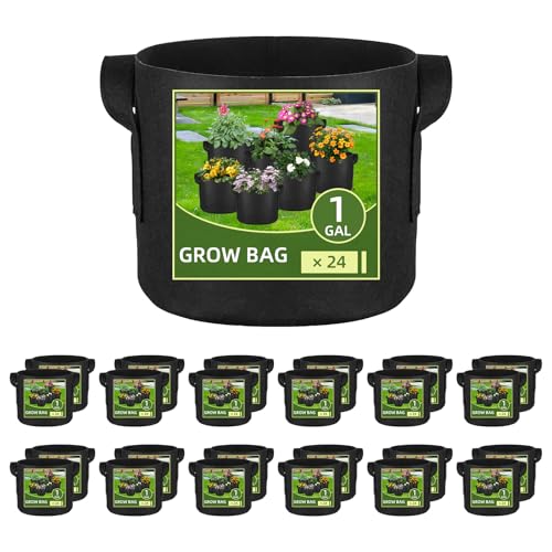 24 Pack 1 Gallon Grow Bags (1 Gallon)