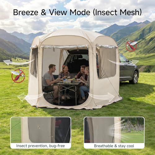 5 Person Pop Up SUV Tent (8.6'x8.6'x6.7'H)