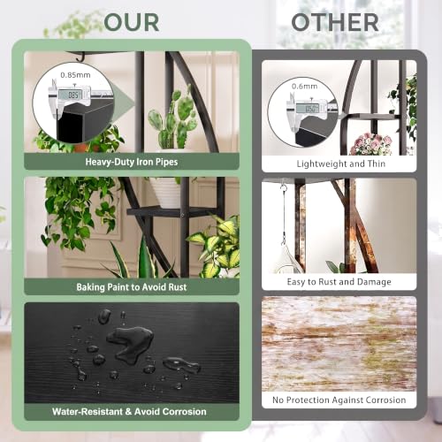 Plant Stand with Grow Light (Black + Black)