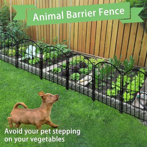 Decorative Garden Fence (Black / 17 in(H))