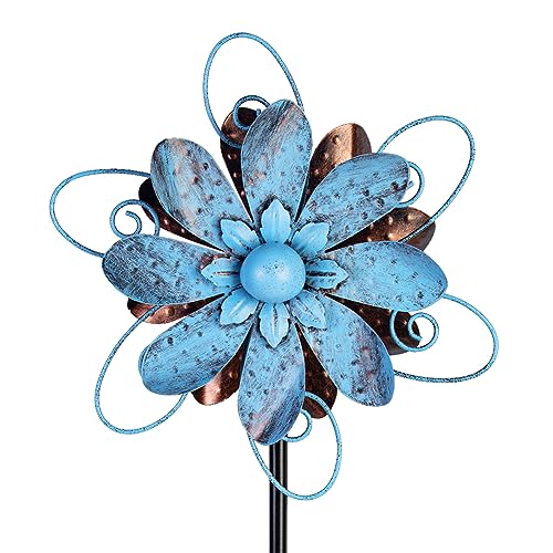 Wind Spinners Outdoor (Flower-blue)