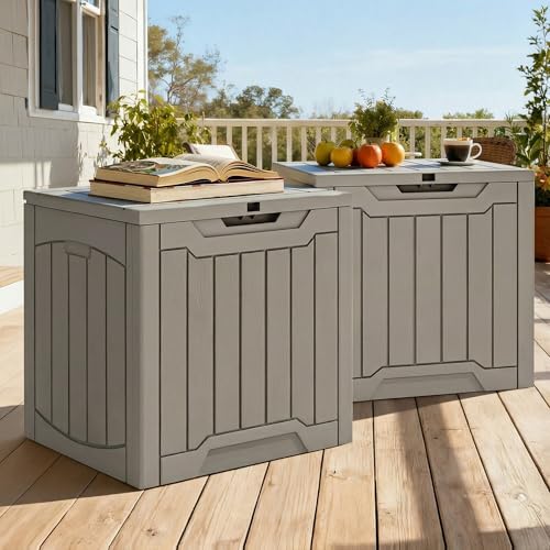 31 Gallon Outdoor Storage Box (Deck Box / 31 Gallon / Taupe)
