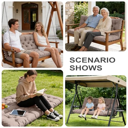 Porch Swing Cushions (Khaki / 40x 40 inches)