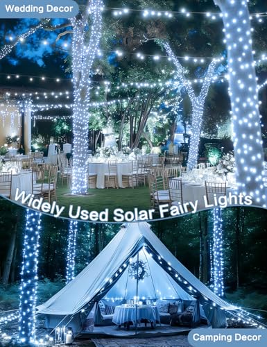 Solar String Lights Outdoor (Cool White / 6 Pack(100LED))