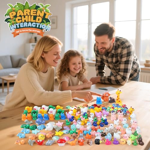 160PCS Mini Resin Animals (Multicolored 160pcs Resin Animals)