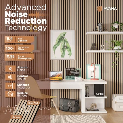 Acoustic Wood Wall Panels (Natural Oak / 94X11 (4 PCs))